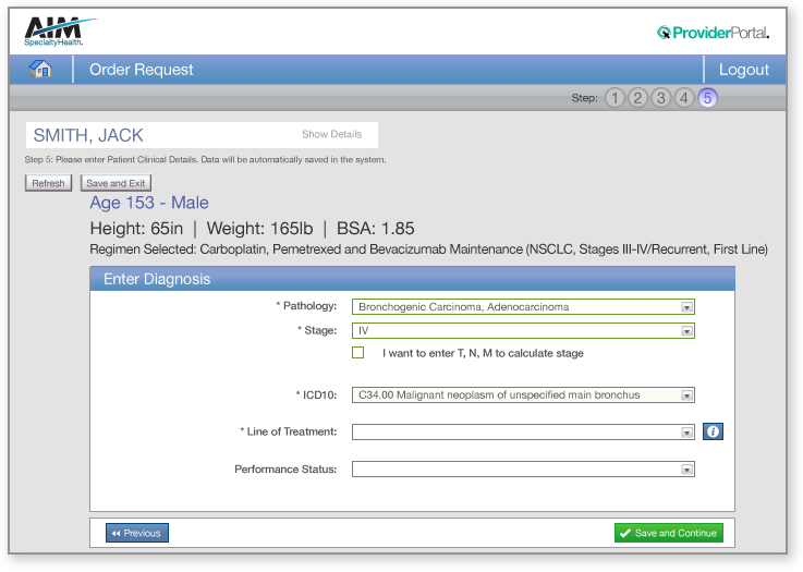 Clinical Detail - Disease Biomarker Collection