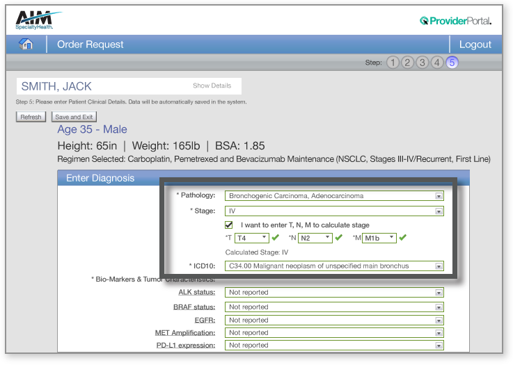 Clinical Detail - Disease Biomarker Collection