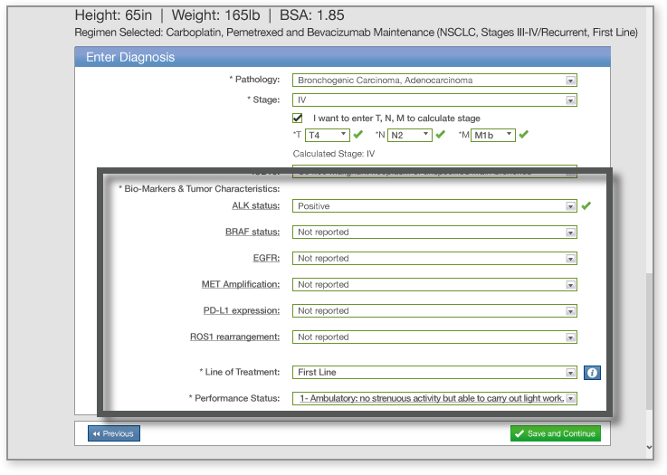 Clinical Detail - Disease Biomarker Collection