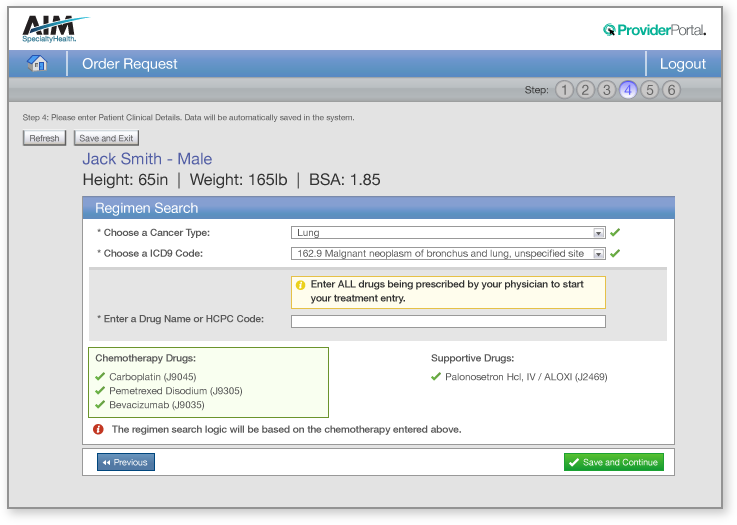 /Clinical Detail - Diagnosis and Regimen