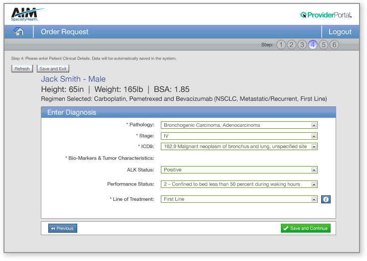 Clinical Detail - Disease Biomarker Collection